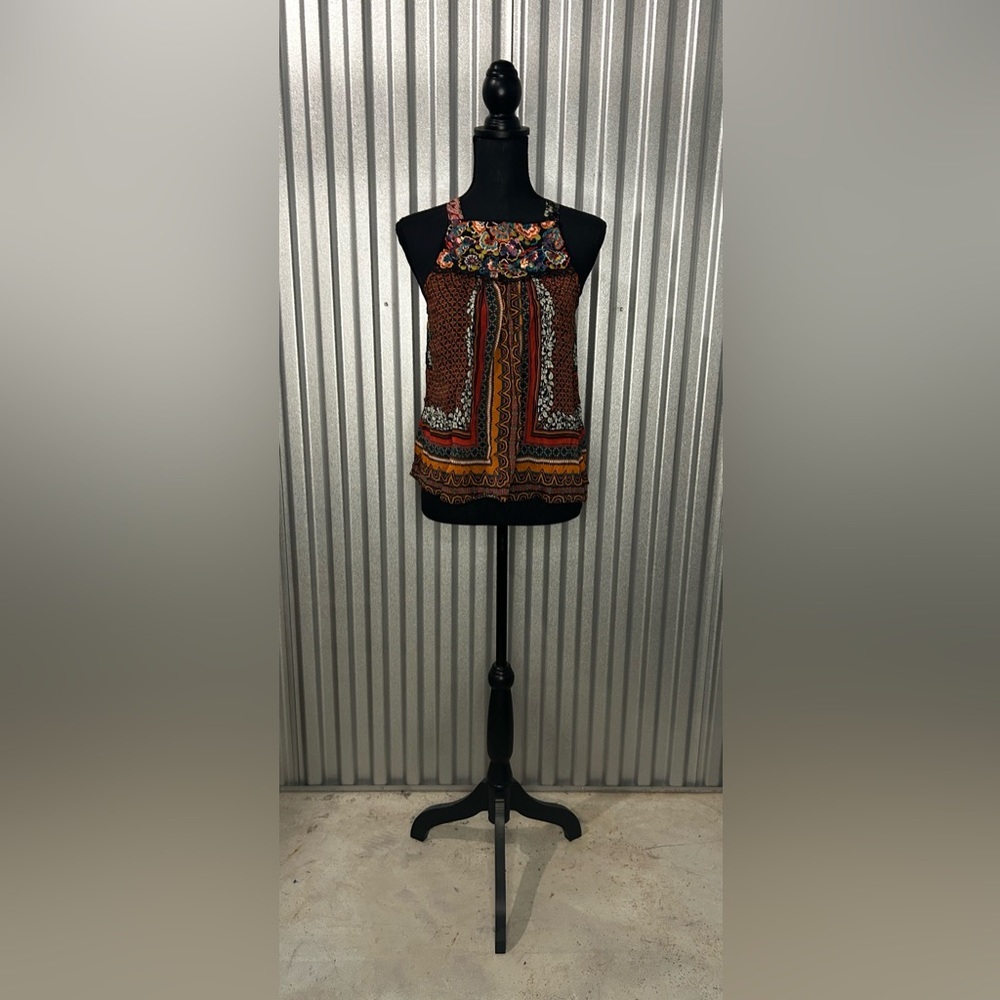 Womens Anthropologie Bhanuni by Jyoti Multicolor Cotton Viscose Tank Top Size XS - Picture 3 of 5
